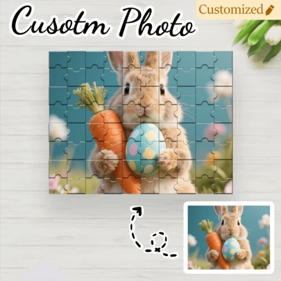 Customized Easter Photo Puzzle, Personalized Easter Photo Puzzle, Couple Customized Puzzle, Photo Customization, Valentine's Day Gift, Birthday Gift, Anniversary Gift, Couple Gift, Home Decor, Decorative, Souvenir, Reusable, Cute, High Quality, Birthday Gift, Wedding Anniversary, Graduation Memento, Mother's Day Father's Day Gift, Multi-Functional, Adjustable, Decorative, Reusable, Exquisite, Adorable