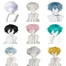 Multi Colored Short Wig, Women's Short Straight Hair With Bangs, Men's Wig, Anime Wig, Halloween Party Costume Wig, High Temperature Resistant And Can Be Styled In Multiple Colors - Multicolor - View 1