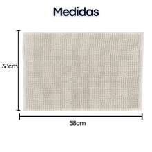 Non-Slip Bathroom Mat With Polka Dots, 40 X 60 Cm, Super Absorbent, Soft, Noodle Pattern, Various Colors - Natural - View 3