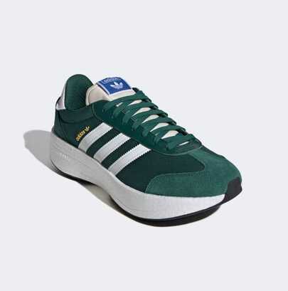 Adidas New Comfortable Shock-Absorbing Casual Shoes CITY RNR, Durable & Non-Slip Daily Sports Shoes, White & Green Versatile Running Sneakers JH9647