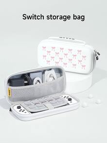 1个粉色蝴蝶结波点图案保护壳/透明闪光保护壳，兼容Switch 2/Switch NS/Switch OLED/Lite，Switch主机配件，全套包含收纳袋、卡槽底座，Switch玩家的最佳礼物 - 彩色 - 查看 14