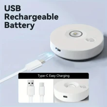 1/3/6pcs LED Round Night Light, Ice Ball Lamp, Cabinet Light, LED Spotlights With Remote Control And Button, USB Rechargeable Cabinet Light, Suitable For Wardrobe, Cabinet, Kitchen, Bedroom Wall, Cabinet, Corridor, Bedroom Decor, Kitchen Lighting, Ambient Lighting (250mAh) - USB - View 9