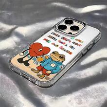Confesión del collage del corazón de rana Dise?o de impresión,Protector Transparente de Alta Calidad para Celular - Funda Anti-Caídas de TPU para Multi-Modelos (OPPO, Redmi, , ) - Ideal para San Valentín y Halloween - transparente - Ver 2