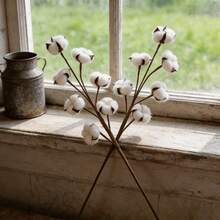 1pc/3pcs/6pcs Artificial Lifelike Cotton Flower, Suitable For DIY Crafts, Vase Filler, Home Decor, Outdoor Events And Photography Props - Easy To Assemble And Reusable - Multicolor - View 10