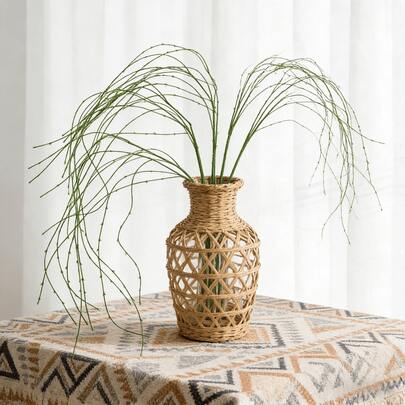 1pc/3pcs/5pcs Artificial Green Plants, Realistic Artificial Weeping Willow - Indoor Outdoor Home Garden Patio Decor Fake Hanging Plants | Maintenance-Free Evergreen