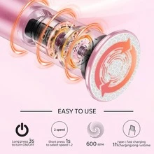 360°电动磨脚器，强力电动去茧器，男女通用足部护理工具，去除死皮和老茧 - 彩色 - 查看 4