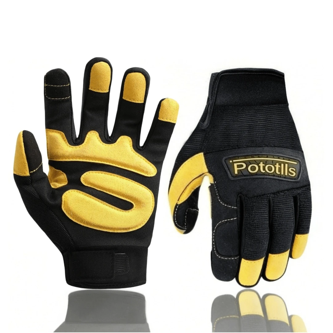 1 Pair Black Stylish Cycling Gloves For Men Women, Breathable Lining & Touchscreen Compatible, Hand Washable High Quality, All Season Universal, Unique Creative Gift Idea - Black - View 1