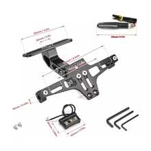 Soporte De Matrícula Ajustable Con Intermitente - A - Ver 4