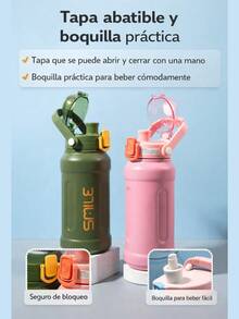 Termo Deportivo PYA-13, El termo perfecto para tu día a día 900 ml, Ideal para tu ida al gym, campamento, escuela o trabajo. - Verde - Ver 7