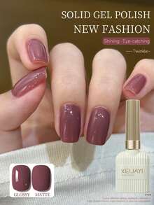 XEIJAYI 1瓶15毫升凝胶指甲油 - 持久亮泽，高饱和度光泽，坚固耐用，适合美甲沙龙DIY，女士礼物 - 乾枯玫瑰色 - 查看 2