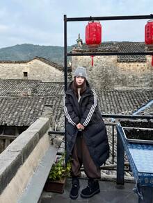 Adidas Originals PUFFER Warm Windproof Zipper Long Sleeve Down Jacket For Men, Black - Black - View 8