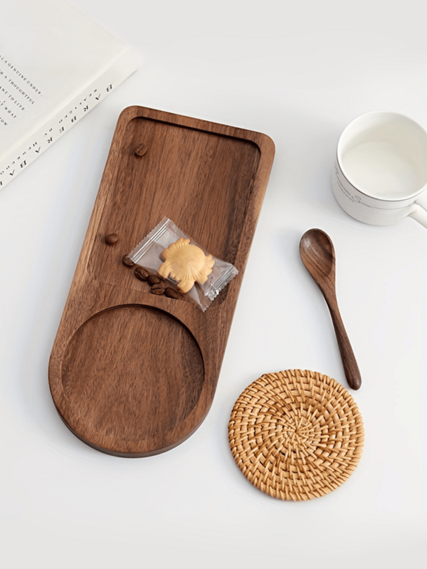 Plato de desayuno estilo japonés con compartimentos - Bandeja de mesa adecuada para pan, leche, aperitivos, postres | Ideal para cafeterías, meriendas, oficina y uso doméstico