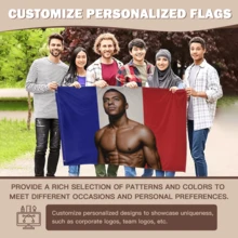 Football Star Kylian French Mbappe Flag Wall Hanging Banner USA Flag 3X5 Ft Funny Banner Polyester With Brass Grommets,Funny Flag Decorations,Flag For Room, Dorm, Outdoor - Pink - View 5