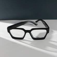 1pc Women's Fashion Simple Minimalist Eyeglasses, Flattering - Black - View 4