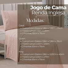 Micropercal 400 Thread Count Sheet Set, Queen And King Size, 4 Pieces, Embroidered With English Lace, Elasticated, Soft Touch, Plain, Habitat - 粉紅色蕾絲 - View 5