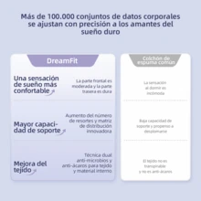 DreamFit Colchón Soporte Ortopedico Híbrido,Colchon Matrimonial│Queen Size│King Size En Caja,Premium Espuma de Alta Densidad Memory Foam Con Gel,Sensación nube Lujo y confort,Tecnología Antimovimiento,Absorción y Transpiración,Hipoalergénico,Antiácaros,Colchones Resortes - Negro - Ver 9