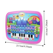 1 Piece Interactive Learning Tablet For Toddlers, With Letter, Number, Music, Word, And Early Learning Math Games, A Fun Educational Tool For Young Learners, Number Kids, Game Tablet - Blue - View 5