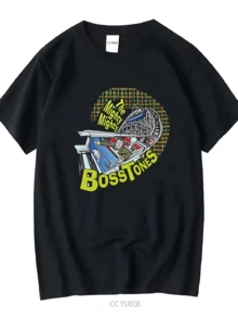 1996 The Mighty BossTones T Shirt For S 4XL CB947 Vintage Washed Unisex Soft Graphic Top For Everyday Wear Breathable Casual - 黑色3 - 查看 1