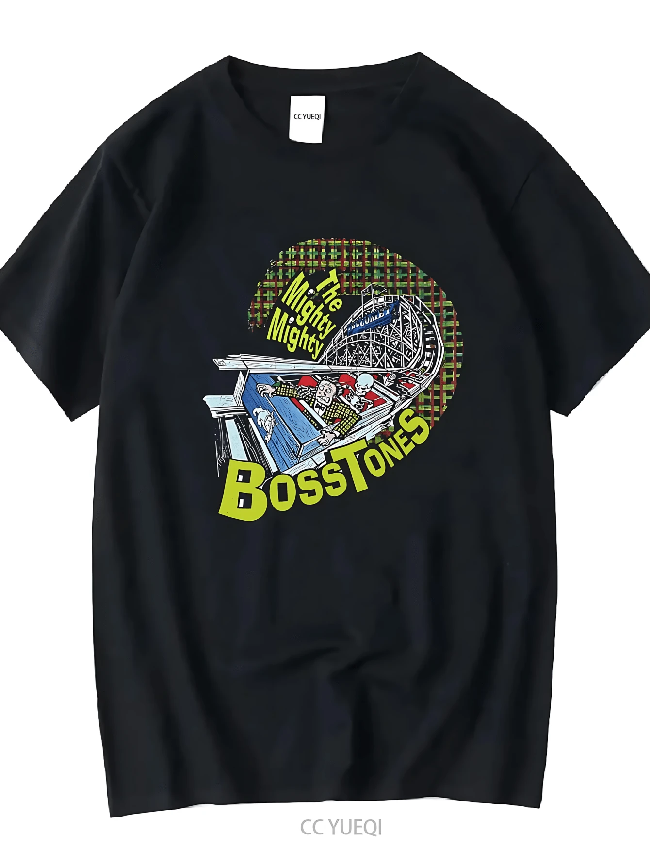 1996 The Mighty BossTones T Shirt For S 4XL CB947 Vintage Washed Unisex Soft Graphic Top For Everyday Wear Breathable Casual - 黑色3 - 查看 1