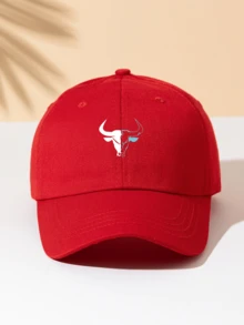 1 chiếc mũ lưỡi trai unisex in hình đầu bò tối giản, mũ chống nắng, mũ thể thao ngoài trời phù hợp cho nam và nữ, dùng hàng ngày. - Mũ bóng chày 2 - Xem 18