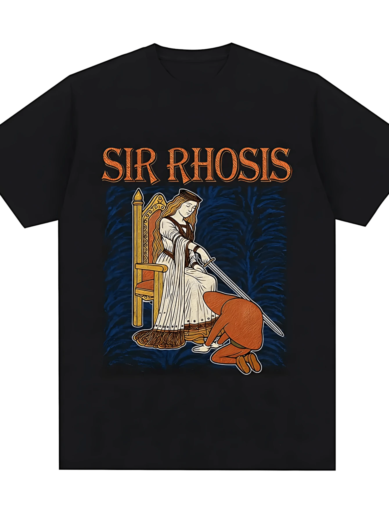 Sir Rhosis Medieval Drunk Knight Meme Graphic 100cotton Men's Shirt Harajuku Style Summer Women's Fashion Tshirt - Đen 8 - Xem 1