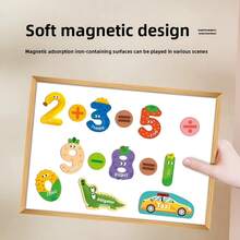 Letras magnéticas, pegatinas de animales y números, herramienta educativa de aprendizaje del alfabeto y números en inglés para niños de 3 a 6 años, juego de rompecabezas magnético de animales y juguetes de reconocimiento de palabras, regalos para niños - número - Ver 5