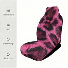 Rose Red Warm And Stylish Printed Car Seat Covers - Perfect Gift For Girlfriend, Wife, Or Mother - Personalized Decorative Universal Fit Car Front Seat Protectors - Soft And Warm Seat Covers - 彩色 - 查看 9