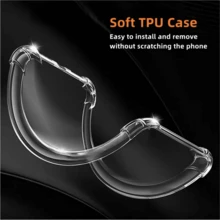 1 Piece Phone Case Cover Designed As A Transparent TPU Protective Case - Clear - View 3