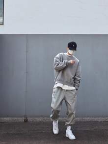 Áo nỉ cổ tròn Nike Club Ft, nam, màu xám. - Xám - Xem 9