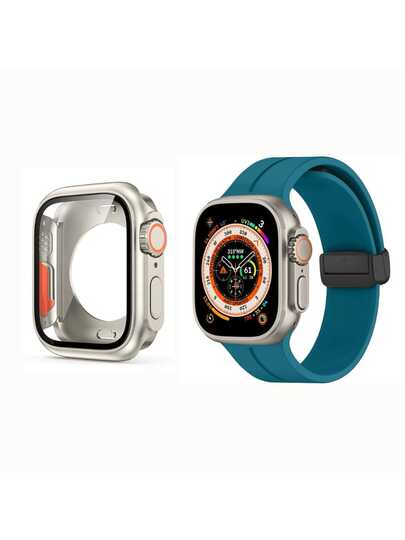 SMART WATCH MX Correa Sport Para Apple Watch Hebilla Magnética + Case Completa Ultra