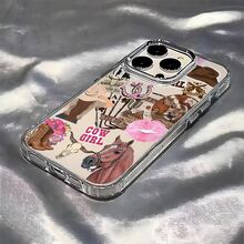 Crónicas de vaquera Dise?o de impresión,Protector Transparente de Alta Calidad para Celular - Funda Anti-Caídas de TPU para Multi-Modelos (OPPO, Redmi, , ) - Ideal para San Valentín y Halloween - transparente - Ver 2