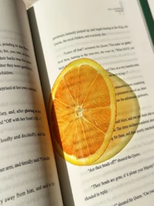 4-Season Versatile, Spring Preferred Realistic Fruit Slice Acrylic Bookmarks, Semi-Transparent Orange, Grape, Cherry Cute Bookmark Cards, Kiwi Bookmarks - Multiple - View 2