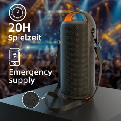 AXNEN Wireless Outdoor Bluetooth Speaker With Portable Belt And Charging Cable And Aux Cable,Supports USB/TF Card Playback, Microphone, Compatible With Smartphones, Tablets, TVs, Computers,Home, Car, Outdoor, Dance, Cycling, Multi-Purpose Gift Speaker,Ideal For Outdoor Use