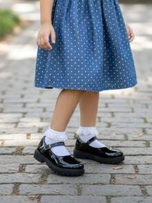 Girls' Mary Jane Doll Shoes With Tractor Sole And Adjustable Buckle - màu đen - Xem 4