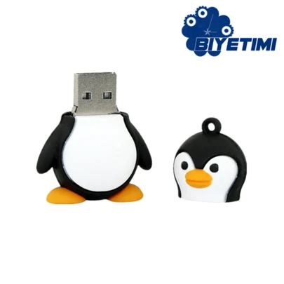  Unidad flash USB de 32GB con apariencia de chocolate Biyetimi, unidad flash USB de 64GB/128GB con diseño de pingüino de dibujos animados, unidad flash USB creativa de 8GB, regalo de boda