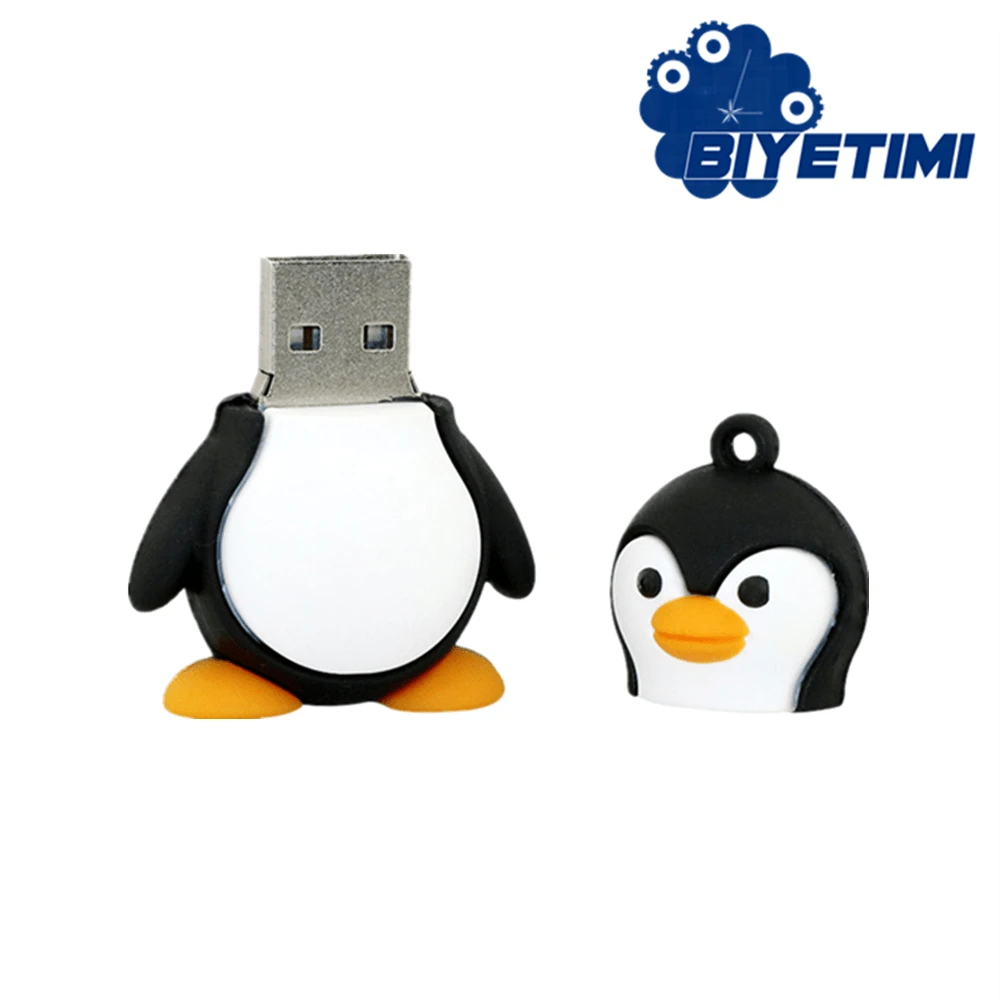 Biyetimi 32GB Chocolate Appearance USB Flash Drive, 64GB/128GB Cartoon Penguin USB Flash Drive, 8GB Creative USB Flash Drive, Wedding Gift - Black - View 1