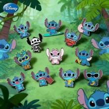 Monogram 1 chiếc ghim cài áo Stitch bằng hợp kim kẽm tráng men, sản phẩm chính thức của Disney – Ghim cài áo hình hoạt hình dễ thương dùng để trang trí quần áo, túi xách, ba lô, mũ và phụ kiện tóc, quà tặng anime sưu tầm thú vị nhân dịp sinh nhật và Giáng sinh. - 1 cái - Xem 2