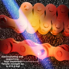 VXM 1 Box Mountain Road Bicycle Chain, 1S Single Speed Electroplated Anti-Rust Bright Silver Derailleur Chain - Multicolor - View 4