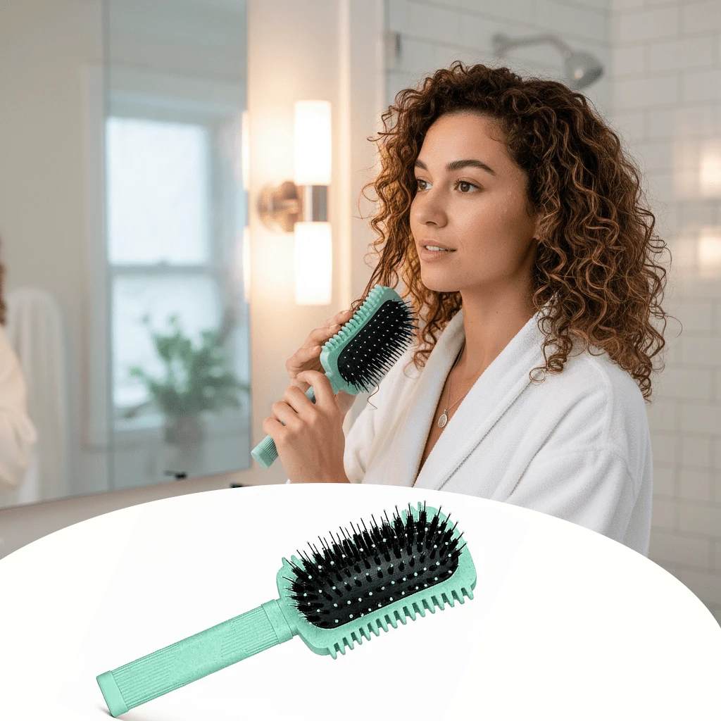 Curling Hair Styling Comb, Wet Hair Volumizing Lift Comb, Easily Create Curly Hairstyles, Say Goodbye To Frizz, Suitable For Spiral Wavy Hair, Anti-Breakage Styling Comb, Curl Defining Hair Brush – Effortless Detangling Shaping Styling Women's Curls Waves Coils, Frizz-Reducing Curly Hair 1pcHair Straightener Comb Straightening Hair, Comb Hair Styling And Care, V-Shaped Hair Straightener Comb Professional Salons, Resistant To High Temperatures Hair Brush,Hair Brush,Comb,Hair Tools,Hair Products And Accesories Barber Salon Beauty Travel Essentials,Hair Tools,Hair Items,Travel Essential,Travel,Barber,Hairstylist,Barber Accessories,Valentine's Day,Hair Supplies,Hair Stylist,Barbershop,Salon,Vacation Essentials,Hair Products,Barbershop,Valentine's Gift,Travel Essentials For Men,Hair Stylist Tools - 綠色1件 - 查看 1