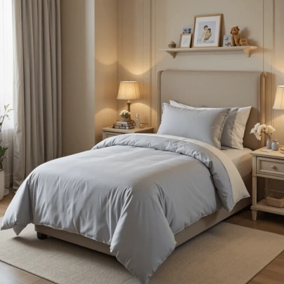 Kit Capa Pra Edredom Solteiro 400 Fios 1,50 X 2,20  +1 Fronha Com Zíper Embutido Duvet