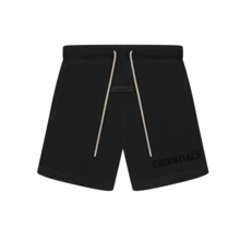 Fear Of God Essentials Black Bonded Sweat Shorts (Jet Black) - Multicolor - View 1