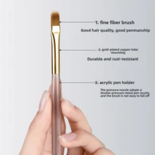 新款加宽加密弹性美甲笔：柔软不掉毛，不留刷痕，适合打造渐变扎染效果，易于使用 - 彩色 - 查看 7