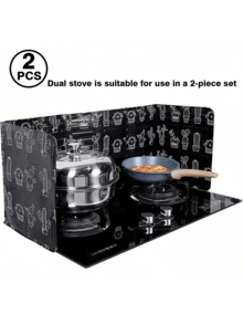 1/2pcs, Kitchen Oil Splash Guard, High-Temperature Resistant Stove Splash Guard For Cooking And Frying, Kitchen Supplies, Cooking Tools - Multicolor - View 14