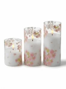 1/3pcs Flameless Flickering Candles With Remote Control And Timer, Suitable For Home Gatherings, Table Centerpiece Decor, Holiday Decoration - Pink - View 11