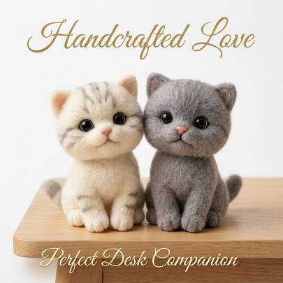 1 Set Kit de Ganchillo de Animales para Principiantes, Kit de Ganchillo para Adultos Principiantes con Tutoriales de Texto Paso a Paso, Kit de Tejido de Gato, Adornos Decorativos para el Hogar Lindos y Divertidos, Regalos de Cumpleaños, San Valentín, Pascua y Navidad