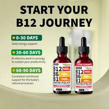 Vitamin B12 And B6 Liquid Drops, B12 Sublingual Vitamin B Complex - B 12 Vitamin 5000mcg - B12 Methylcobalamin For Energy, Brain, And Heart Support With 27,200 Mcg, Raspberry, 80 Servings - 1 Pack - 查看 5