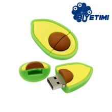 BIYETIMI 128GB Cartoon Fruit Shaped USB Flash Drive, Compatible With Phones And Computers. Also Available: 64GB USB 2.0 And 32GB Gift USB Drives - Green - View 1