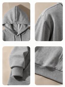 2026 LC Women's Casual Polyester Knitted Sportswear - Hooded Long Sleeve Sweatshirt With Pockets & Matching Sports, Letter Print Design - Autumn And Winter Series Casual Daily Wear Halloween Costumes,Thanksgiving Clothing,Hoodie Autumn And Winter,Fall Clothes Plus Size,Sweatshirt,Fall Clothes Women,Hoodie Autumn And Winter,Male And Female Neutral,Fall Clothes Plus Size,Sweatshirt,Fall Clothes Women,Vacation Outfits Women,Valentines Gifts,Summer Outfits,Tops - 灰色 - 查看 3