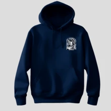 Men's Basic  Sweatshirt With "Blesed" Print Front And Back S To G3 Plus Size – Streetwear Style - Navy Blue - View 2