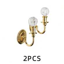Đèn treo pha lê kim loại thu nhỏ tỷ lệ 1:12, 1 cặp đèn tường pha lê, đèn pha lê treo, mô hình phòng khách thu nhỏ, thích hợp cho phòng khách, phòng ngủ, nhà bếp, trang trí tường, trần nhà nhà búp bê, chiếu sáng nhà búp bê, phong cách cổ điển, thủ công tinh xảo, thích hợp cho trang trí phòng, phụ kiện phòng ngủ, trang trí nhà búp bê, trang trí tiểu cảnh DIY, đạo cụ chụp ảnh, trang trí tường, đồ trang trí treo ngày lễ, quà tặng cá nhân hóa, Eid Al-Fitr, Eid Al-Adha - Nhiều màu - Xem 8